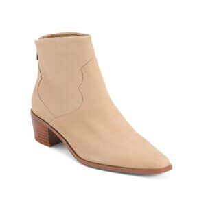 NYDJ Cashmere Leather Blonde Back Zip Booties